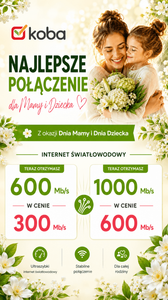 Promocja na dzień mamy i dziecka 2026 koba